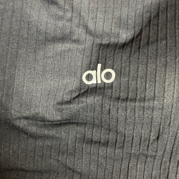 ALo Yoga Black Ribbed Racerback Tank - Picture 4 of 4